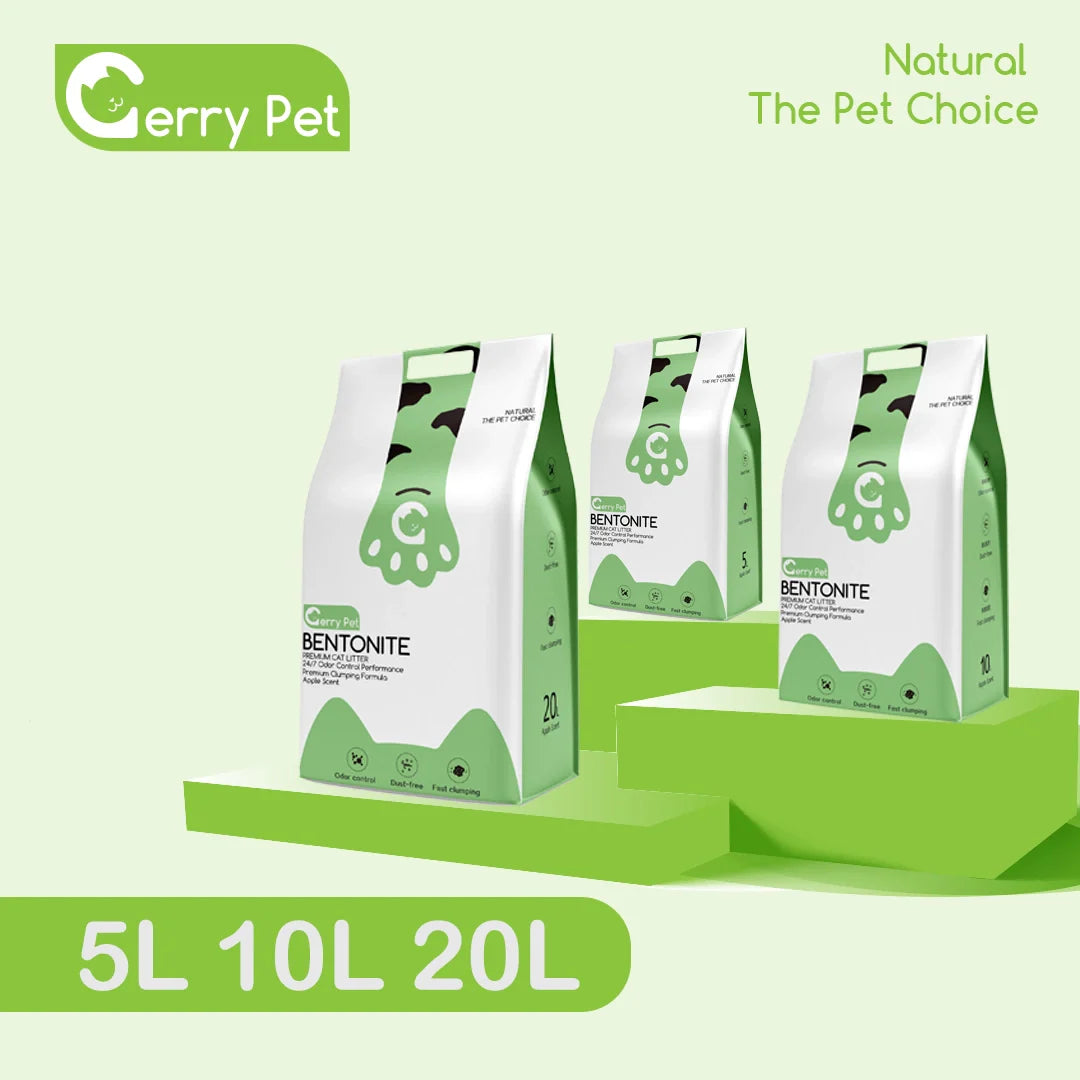 Gerry cat Litter (Bentonite) (10 litter) - Apple