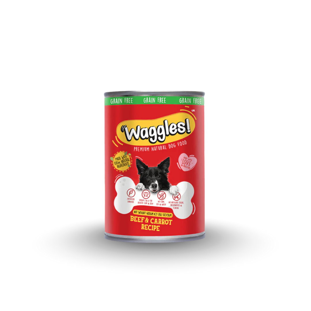 Waggles Adult Wet Food - Beef & Carrot