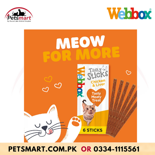 Webbox Tasty Sticks Chicken & Liver Cat Treats