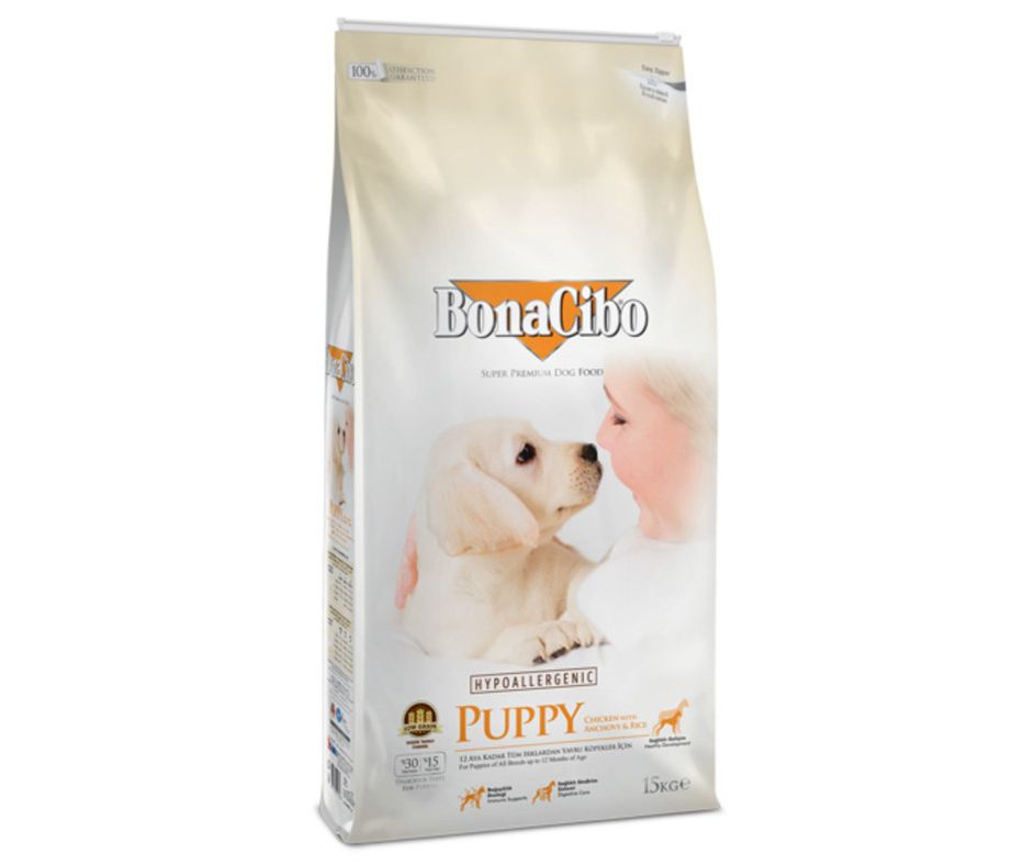 Bonacibo Puppy Chicken & Rice With Anchovy 15Kg