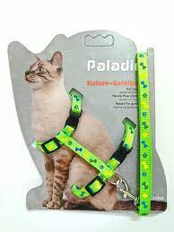 Paladin Katzen - Garnitur Cat Harness Printed - Green