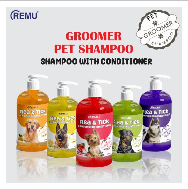 Remu groomer flea n tick dog 600ml