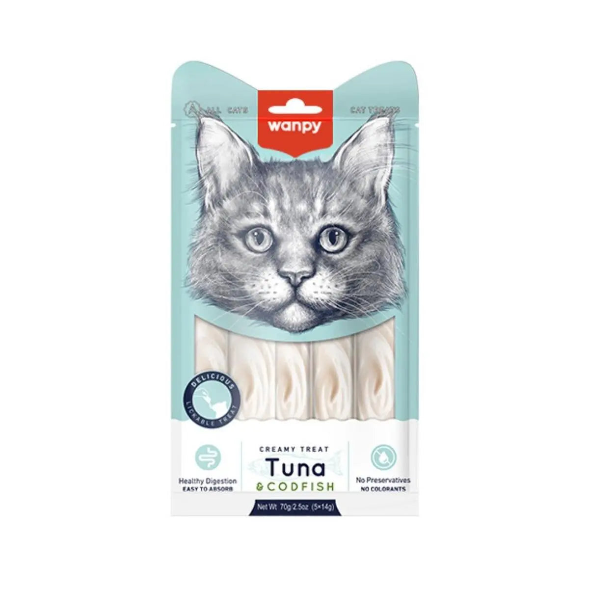Wanpy Chicken Creamy Treats for Cats - Tuna & CODFISH