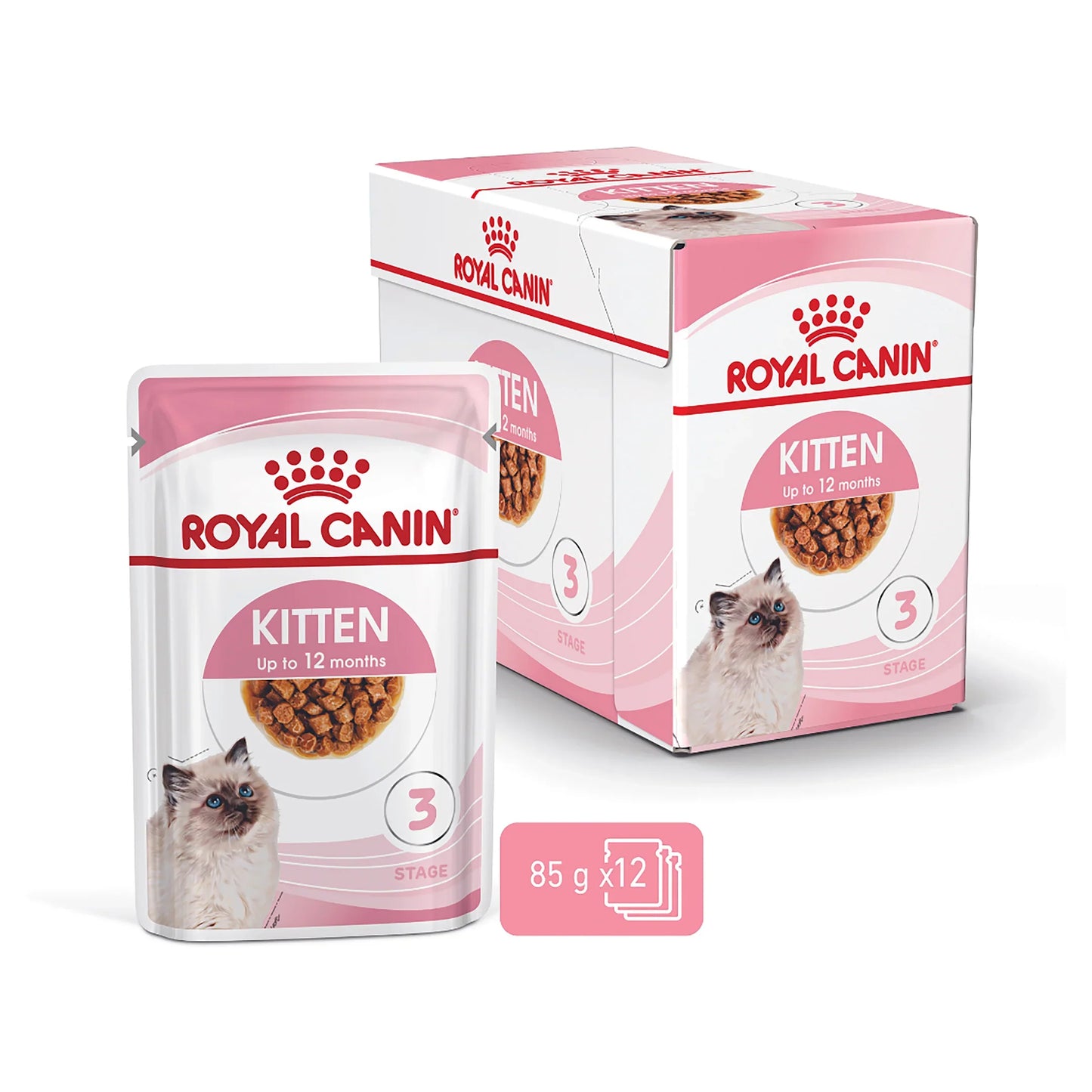 Royal Canin Kitten with Gravy Wet Cat Food Pouches 85g