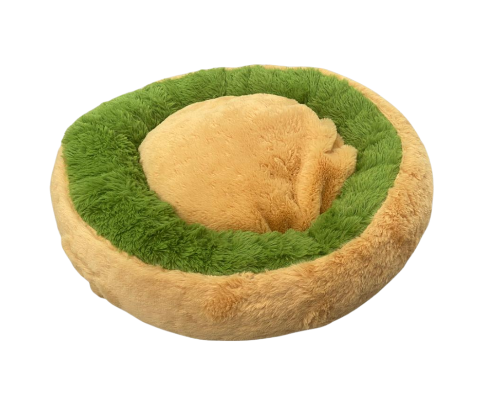 Round Fur Pet Bed