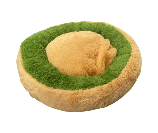 Round Fur Pet Bed