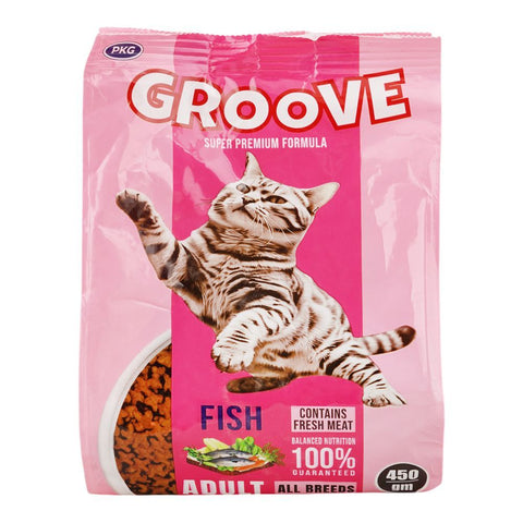 Groove Fish Flavour Dry Cat Food For Adult Cats 1 2Kg