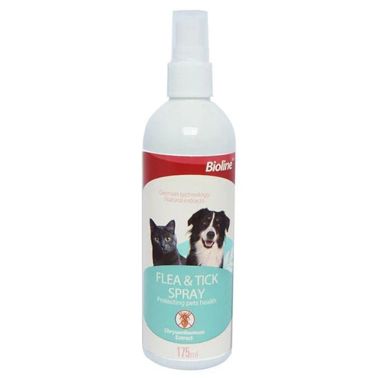 Bioline flea &amp; tick Spray 175ml For Dogs