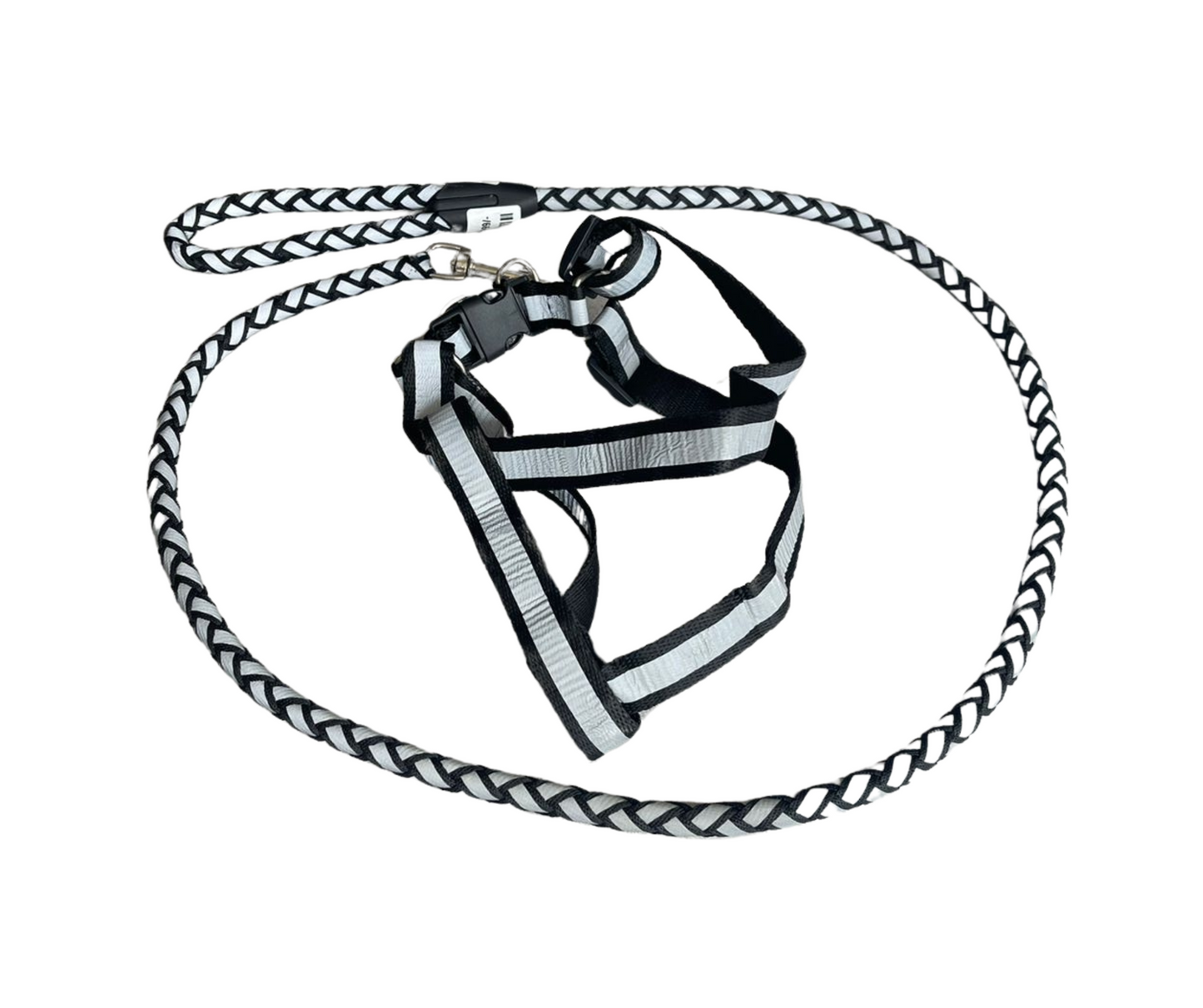 Round Leash With Harness - Black