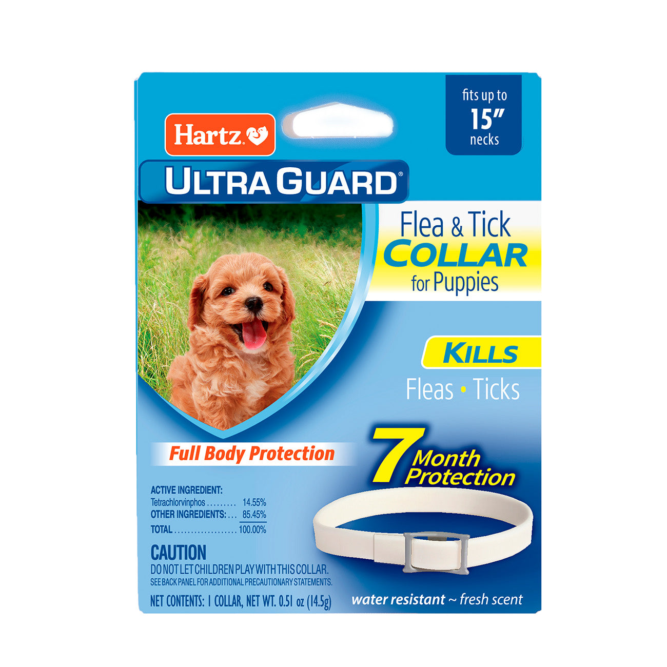 HARTZ FLEA TICK PUPPY COLLAR 15" (48X19GM)
