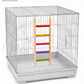 5-step colourful wooden bird ladder measuring 8.5 by 27cm for pet bird cages
