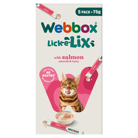 Webbox Lick E Lix Salmon Cat Treats 75G 5 15G