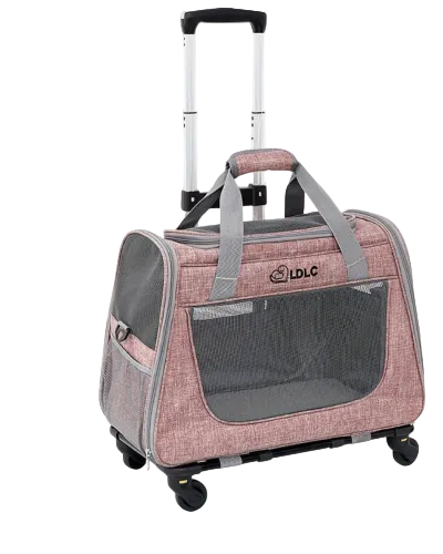 3-in-1 Pet Carrier Trolley Backpack with Wheels for Cats & Small Dogs
