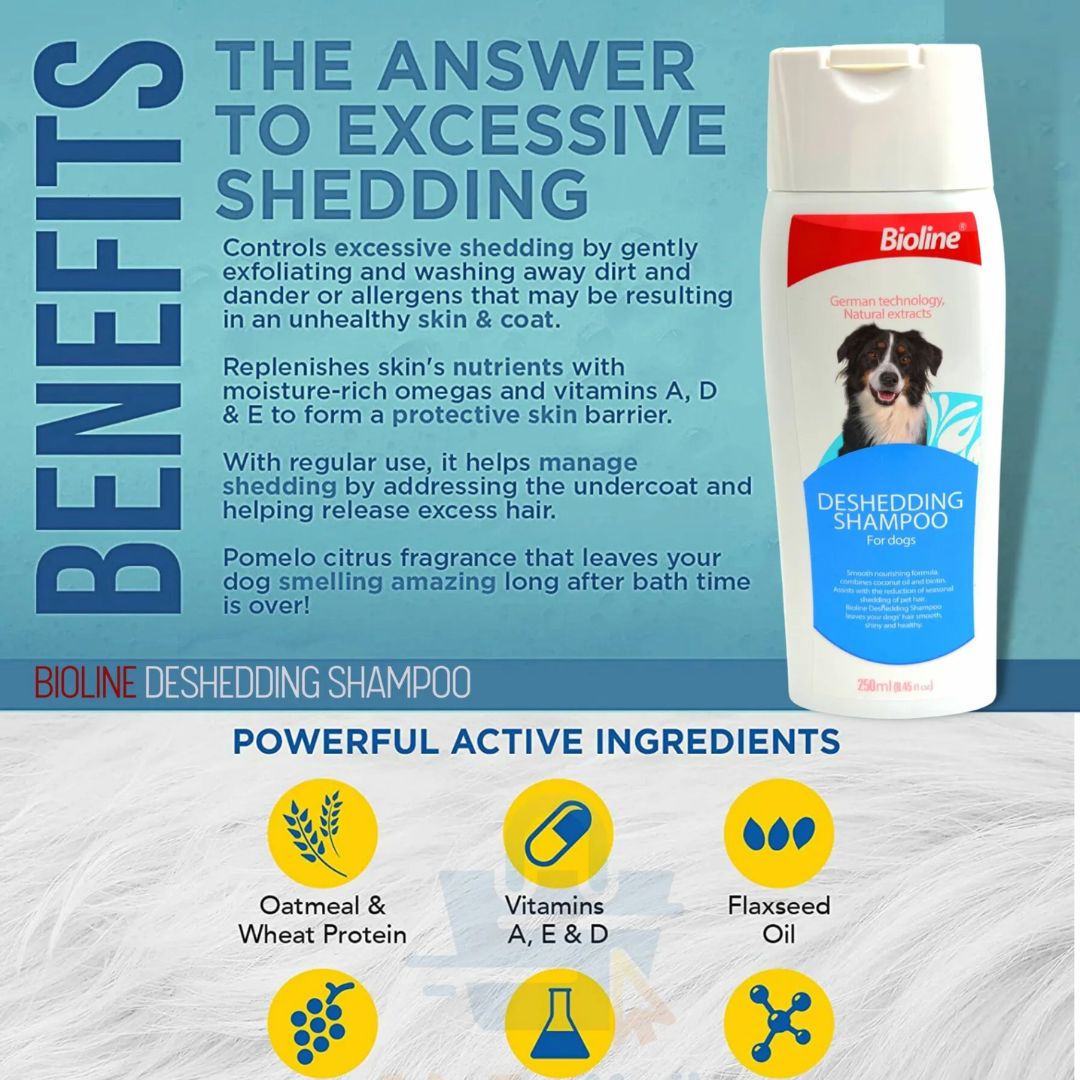 Bioline De-shedding Shampoo For Dog 250ML