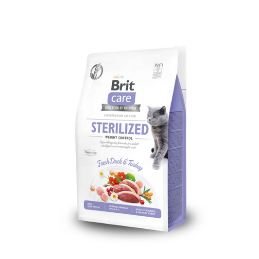 Brit Care Cat Grain-Free STERILIZED AND WEIGHT CONTROL - 400g