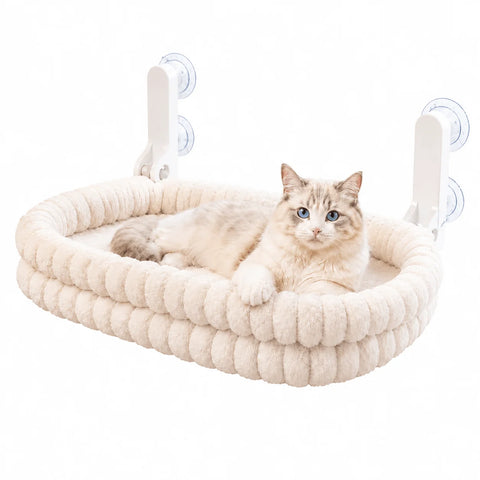 Beige Cat Window Hammock - 30x60 cm