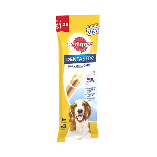 Pedigree Dentastix Adult Medium Breed Oral Care, 77Gm (3 Sticks)