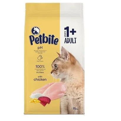 Petbite Ph Balanced Adult Cat Food Chicken 1Kg