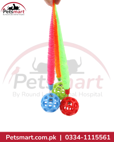 Furry Tail Ball Toy for Cats with Bell