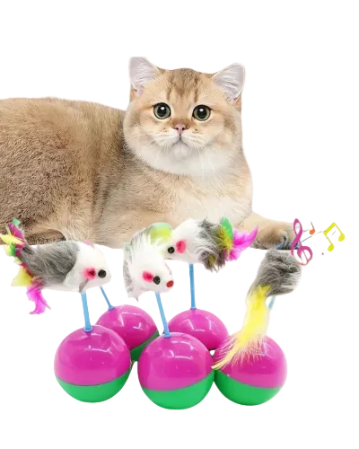 Cat Ball Toy With Mouse Interactive Rolling Toy For Cats