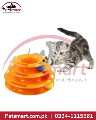 Three-Level Interactive Track Ball Toy for Cats