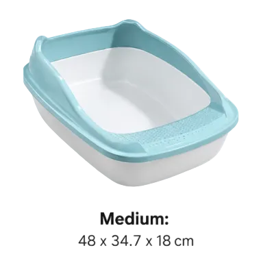 Medium Open Cat Litter Tray 48 34 7 18 Cm