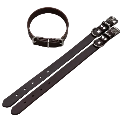 Small Leather Dog Collar With Metal Buckle