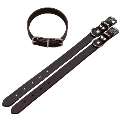 Xxl Leather Dog Collar With Metal Buckle