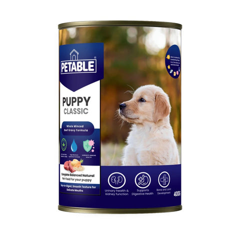 Petable Puppy Classic Beef Wet Dog Food 400G