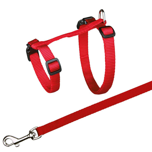 Paladin Katzen - Garnitur Cat Harness Plain - Red