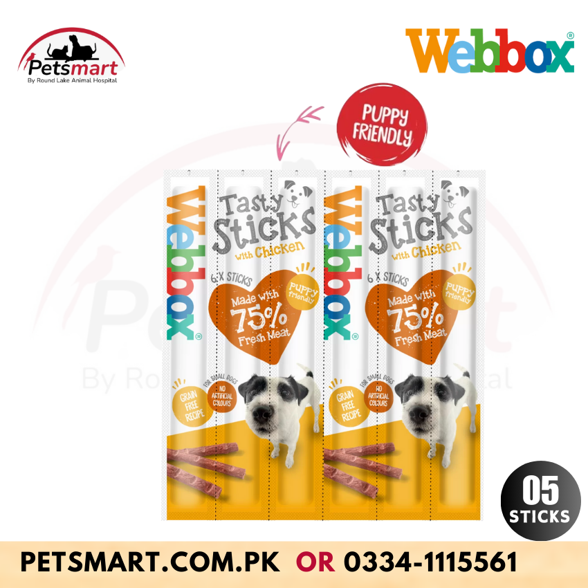 Webbox Tasty Sticks Chicken Dog Treats Small