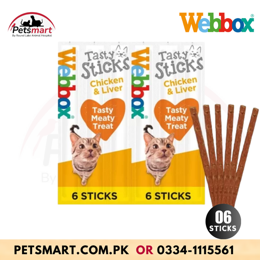 Webbox Tasty Sticks Chicken &amp; Liver Cat Treats