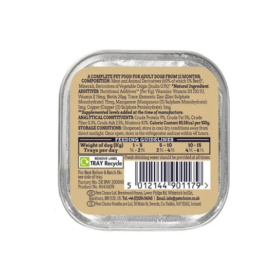 Webbox Naturals Adult Beef Pate Wet Dog Food