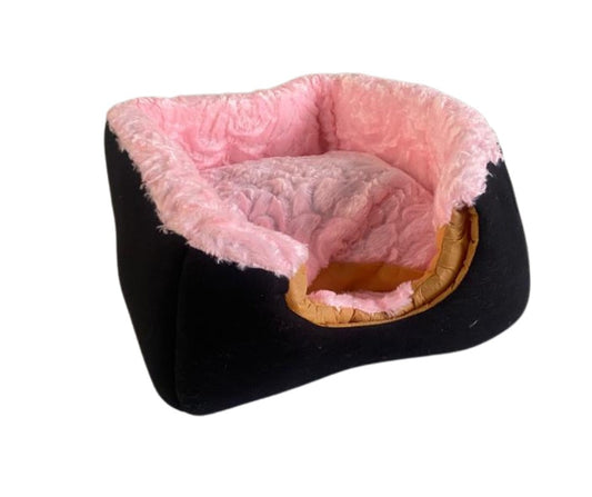 Cat Bed - PinkAndBlack
