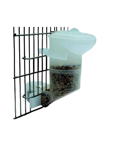 Bird Feed Dispenser Cage Feeder with Seed Container
