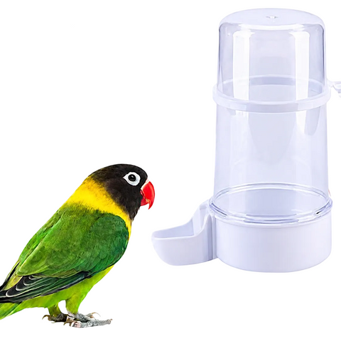 bird food and water dispenser for cage mounting
