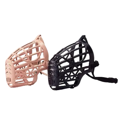 Black Soft Plastic Basket Muzzle for Dogs