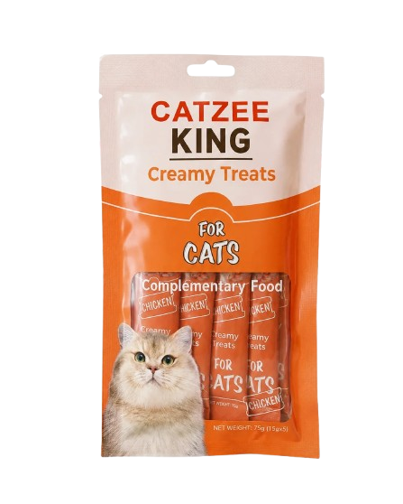 Catzee King Creamy Cat Treat 15G Tuna Chicken Salmon