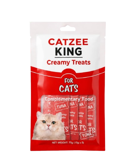 Catzee King Creamy Cat Treat 15G Tuna Chicken Salmon
