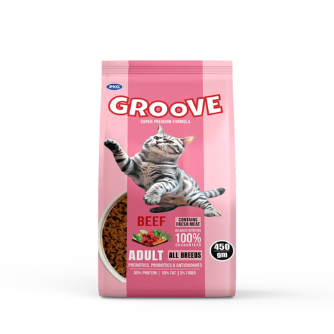 Groove Cat Food Beef 450G