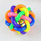 Ball Bite Resistant Rainbow Color Rubber Material Exercise Toy