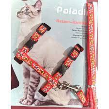 Paladin Katzen - Garnitur Cat Harness Printed - Red