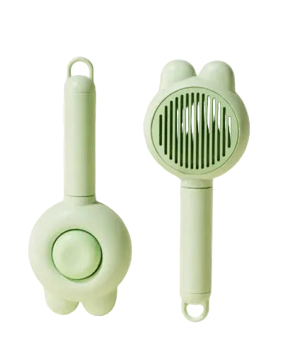 Small Blue Self Cleaning Button Slicker Brush For Cats And Dogs Size S