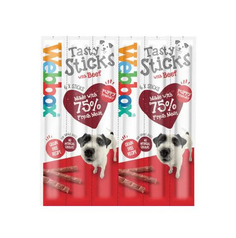 Webbox Tasty Sticks Beef Dog Treats Large 30G