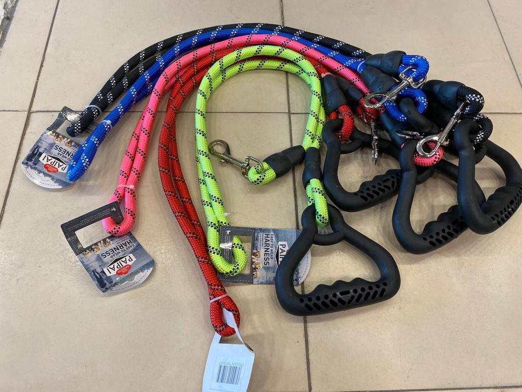 Round rope Leash Imp Handle high Pink (Medium)