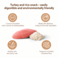 Mera Pure Sensitive Turkey and Rice dog treats 600g composition with 70 percent rice and 22.5 percent turkey protein
