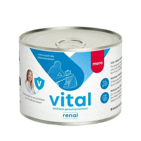Mera Vital Renal dietetic wet cat food 200g tin for adult cats