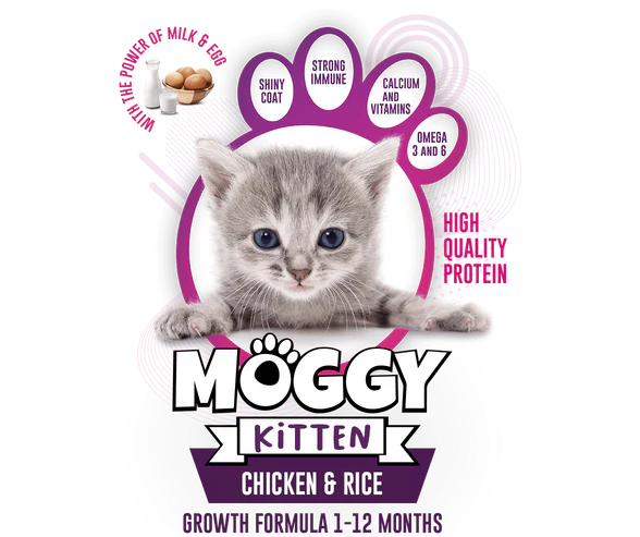Moggy Kitten Dry Food Chicken And Rice Formula 1KG