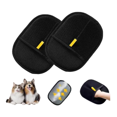 Pet hair lint remover glove 20 by 15cm for removing cat and dog hair from fabric surfaces