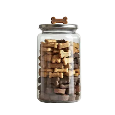 Biskies dog treat jar